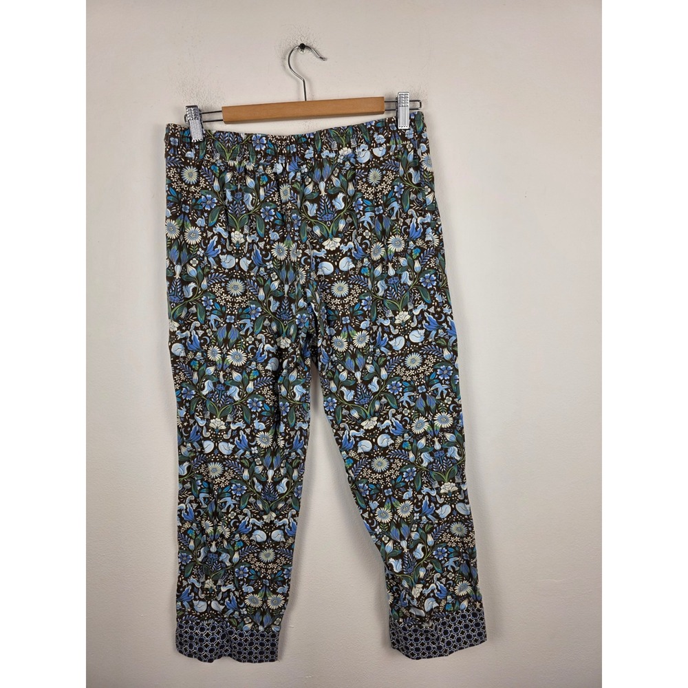 Vera Bradley Notch Collar Womens Blue Enchanted Woodland Pajama Set Size Med - Picture 4 of 7